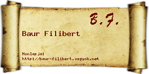 Baur Filibert névjegykártya